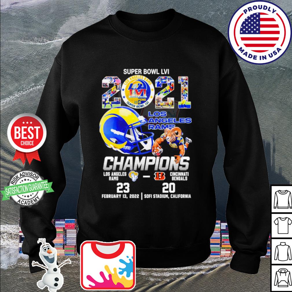 Los Angeles Rams Super Bowl LVI Champions 2022 Cincinnati 20 Rams 23 Shirt,  hoodie, sweater, long sleeve and tank top