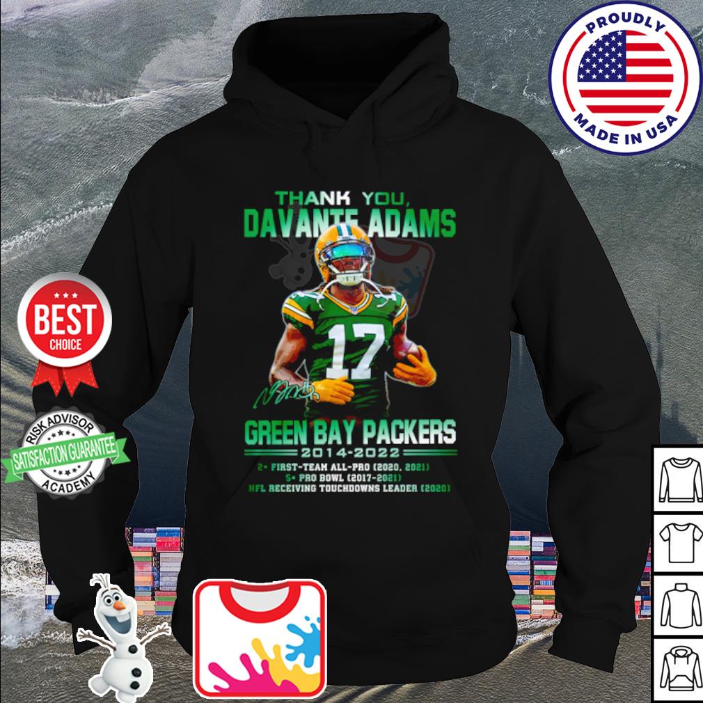 Green Bay Packers 2014-2021 Thank You Davante Adams signature shirt,  hoodie, sweater, long sleeve and tank top