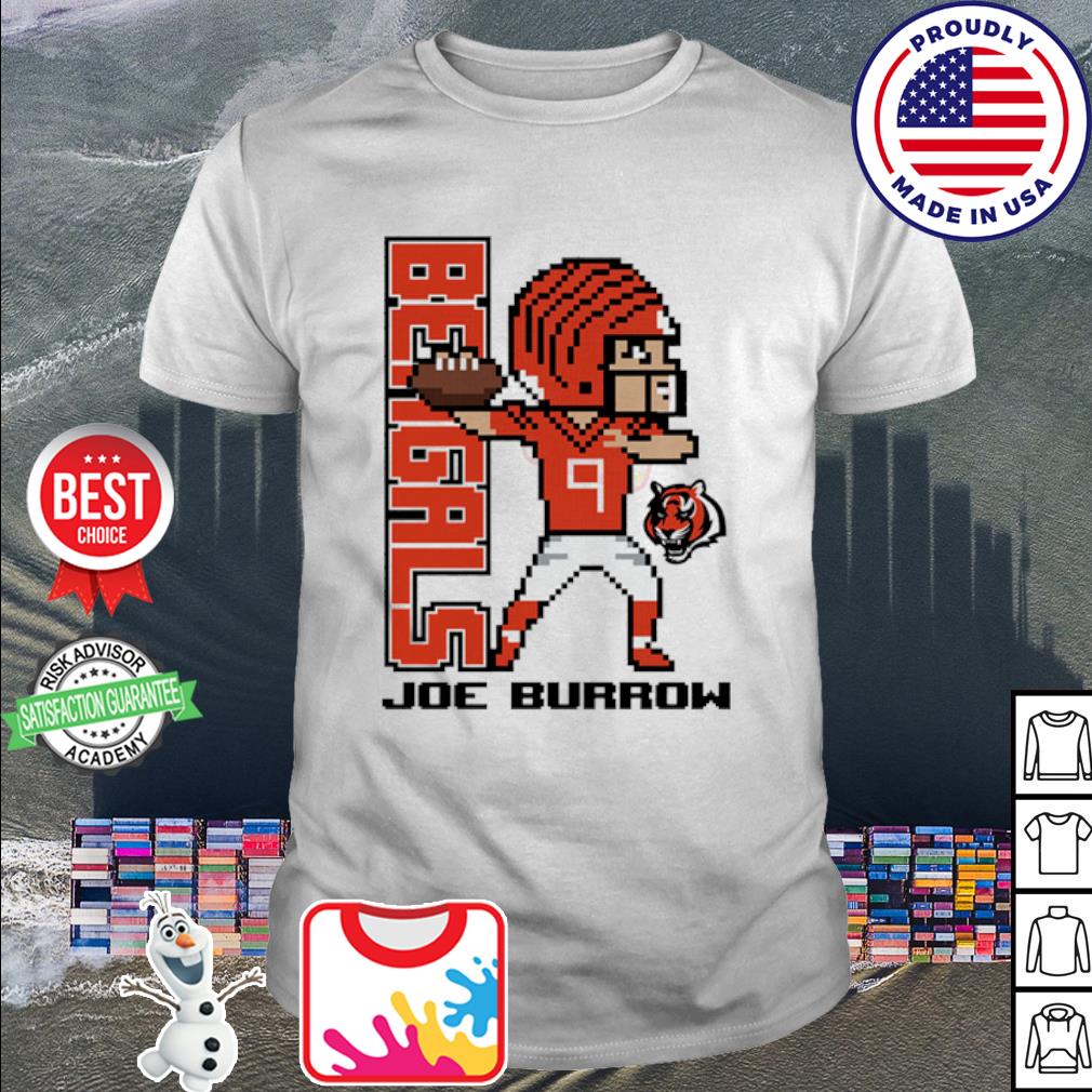 Joe Burrow Cincinnati Bengals Pixel Player 2.0 T-Shirt, hoodie, sweater,  long sleeve and tank top