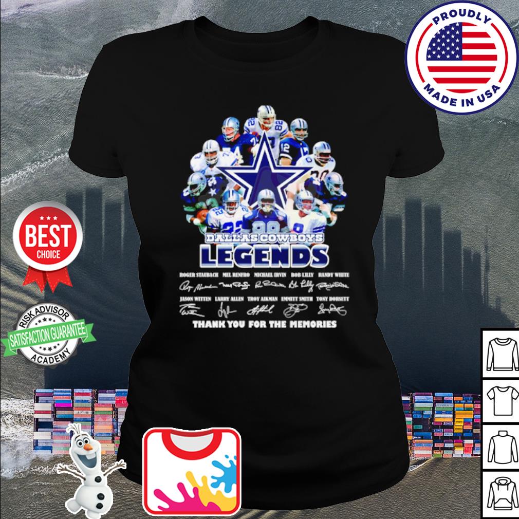 Official dallas Cowboys the legends thank you for the memories T-shirt,  hoodie, sweater, long sleeve and tank top