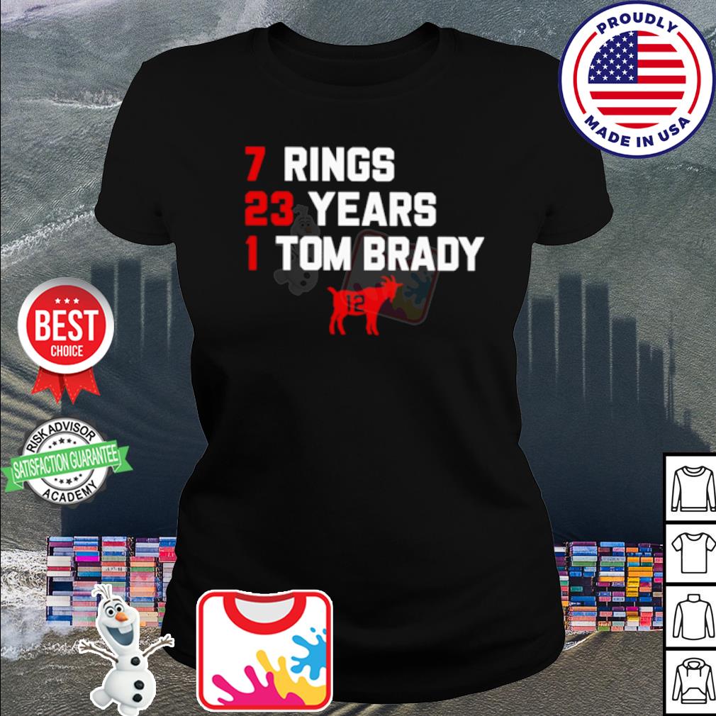 No 1 Tom Brady 7 Rings, 23 Years Shirt, hoodie, sweater, long sleeve and  tank top