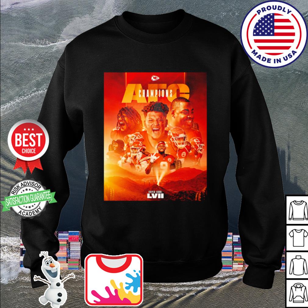 Official Kansas City Chiefs Super Rowl LVII AFC champions shirt, hoodie,  sweater, long sleeve and tank top