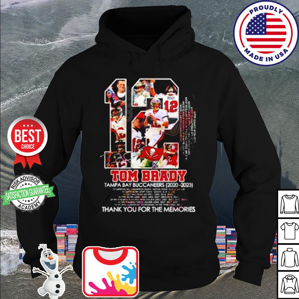 Tom Brady Buccaneers 2020 to present thank you for the memories shirt,  hoodie, sweater and v-neck t-shirt