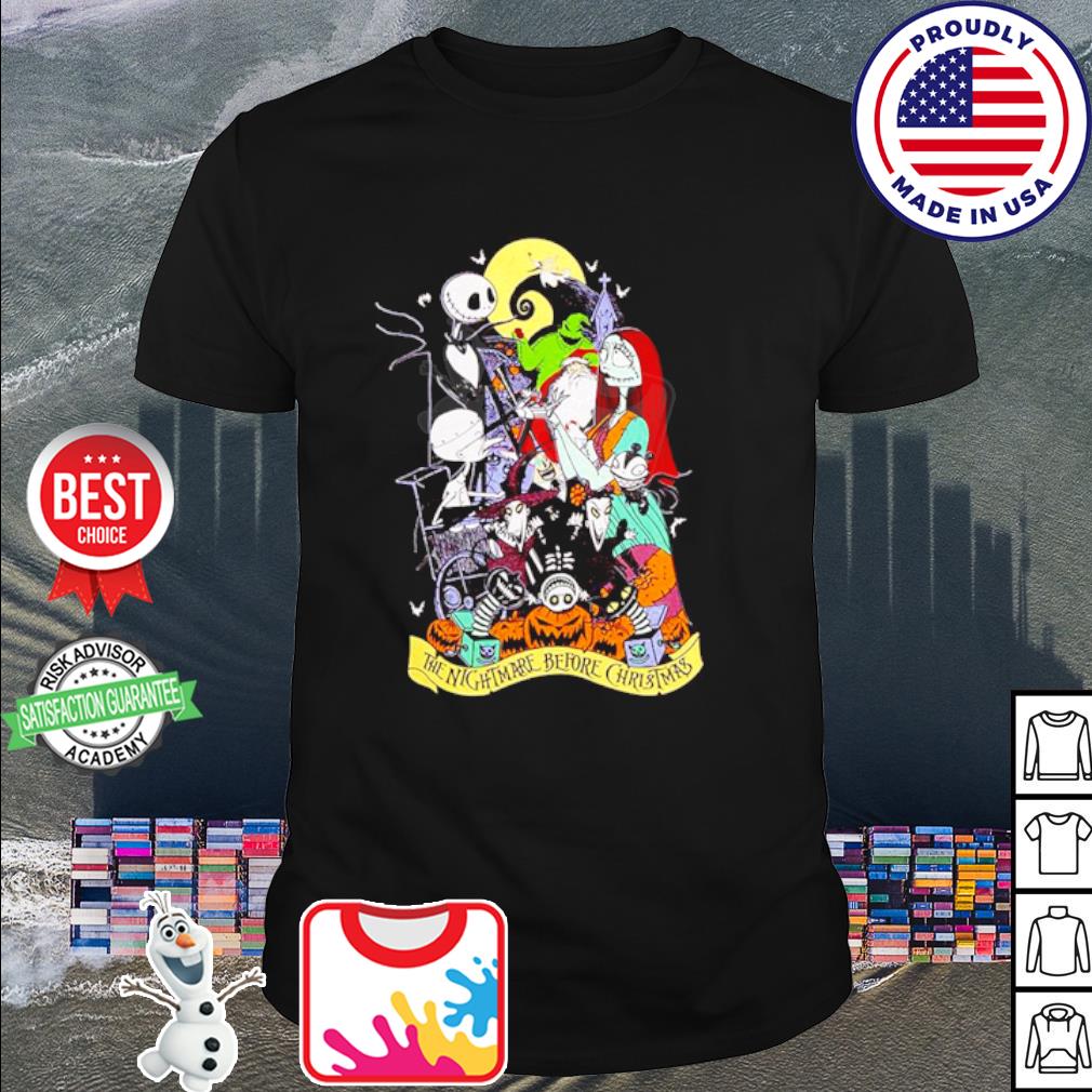 Best the Nightmare Before Christmas Graveyard Collage shirt
