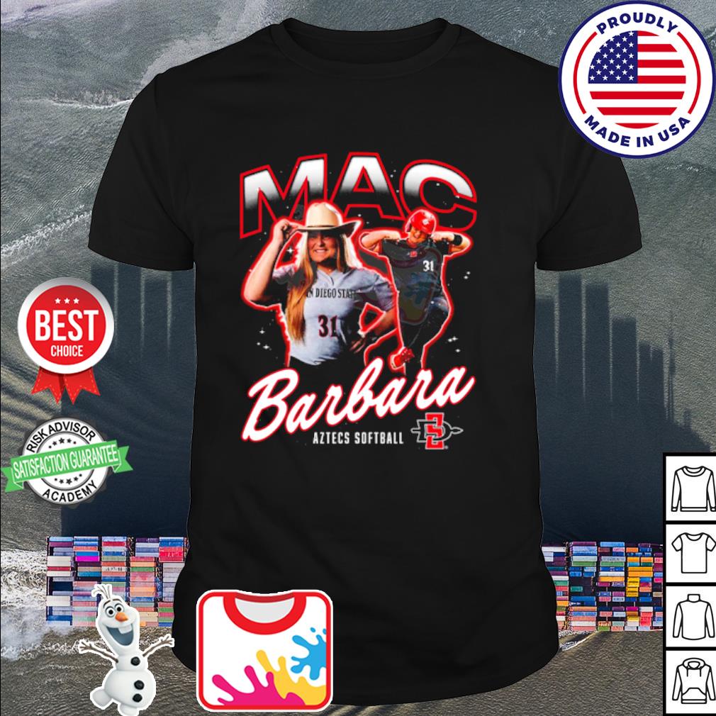 Official mac Barbara Aztecs Softball shirt
