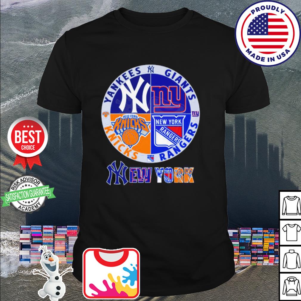 New York Yankees Giants Knicks Rangers logo shirt, hoodie, sweater, long  sleeve and tank top