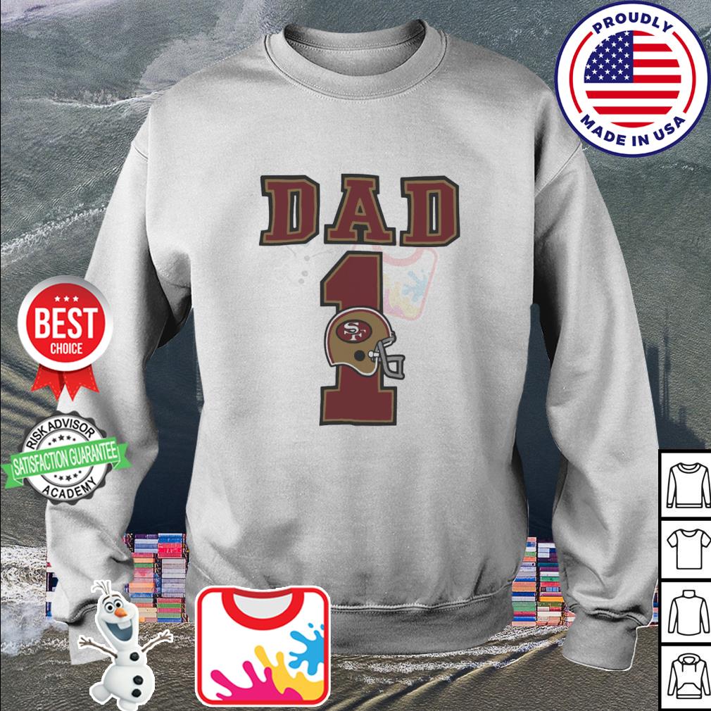 San Francisco 49ers Dad T-Shirt from Homage. | Officially Licensed Vintage NFL Apparel from Homage Pro Shop.