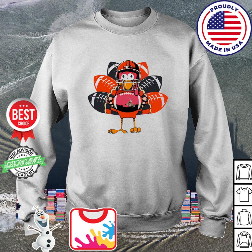 Cleveland Browns Turkey Thanksgiving Day Long Sleeve T-Shirt