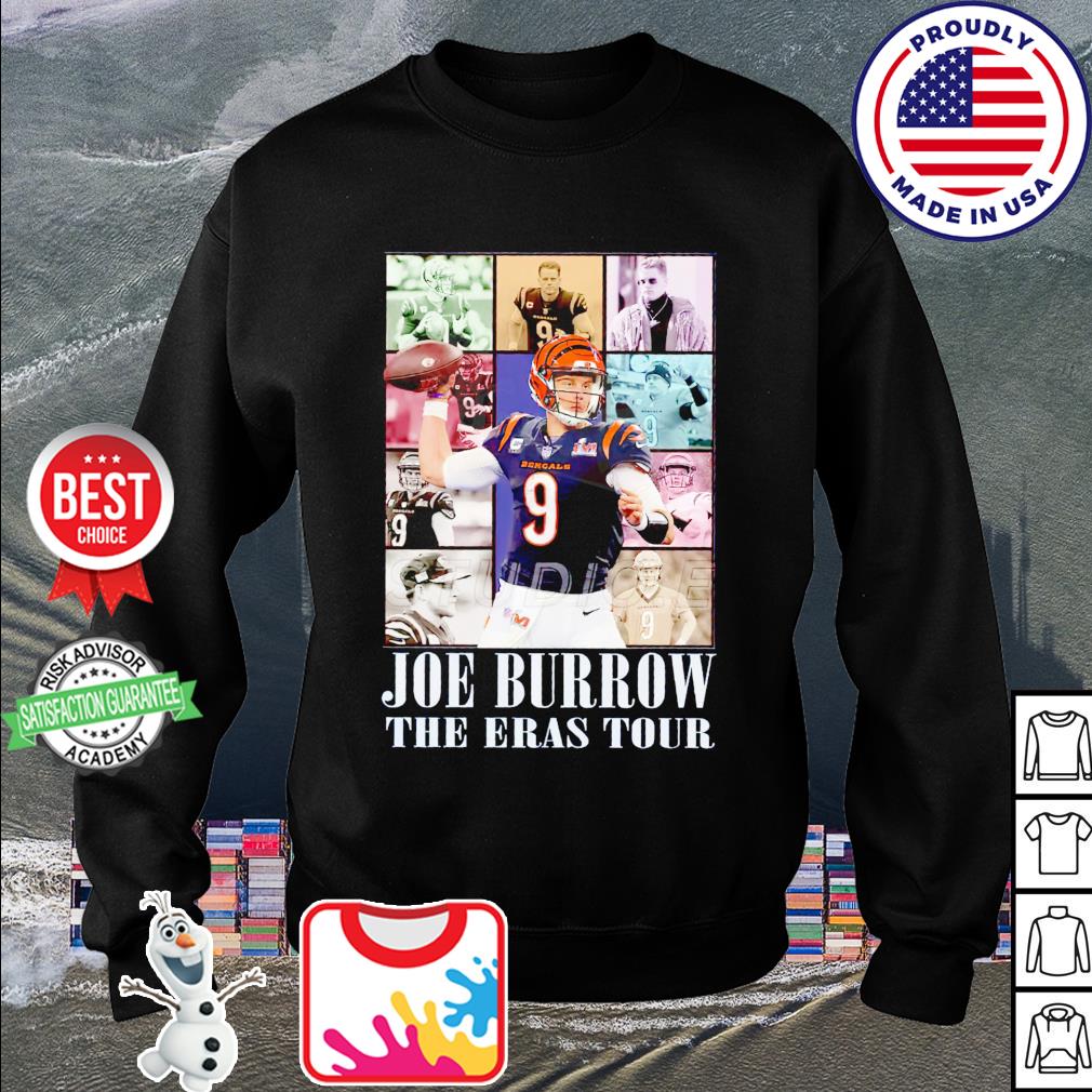 Joe Burrow 9 Cincinnati Bengals the Eras tour football poster shirt,  hoodie, sweater, long sleeve and tank top