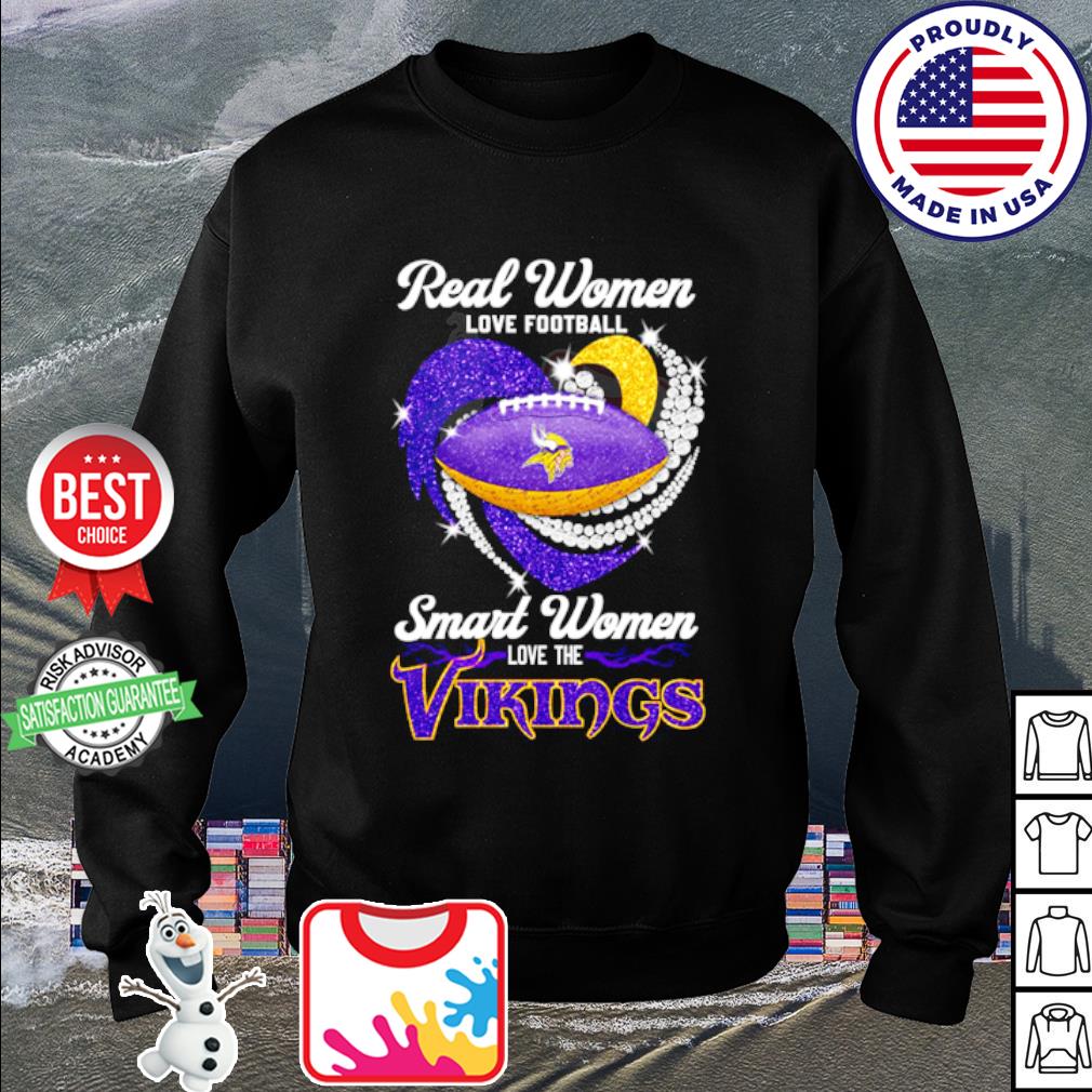 Real women love football smart women love the Minnesota Vikings 2023 logo  shirt, hoodie, sweater, long sleeve and tank top