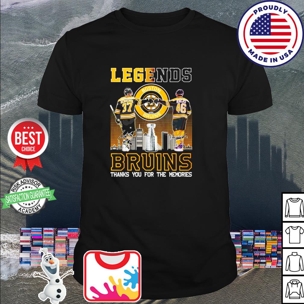 Bergeron and Krejci legends Bruins thanks you for the memories signatures  shirt, hoodie, sweater, long sleeve and tank top