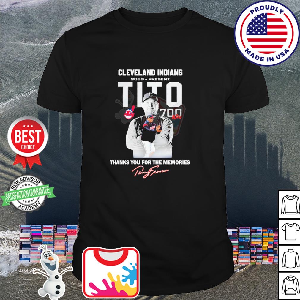 Thank You Tito 700 Wins In Cleveland Indians Signature shirt, hoodie,  sweater, long sleeve and tank top