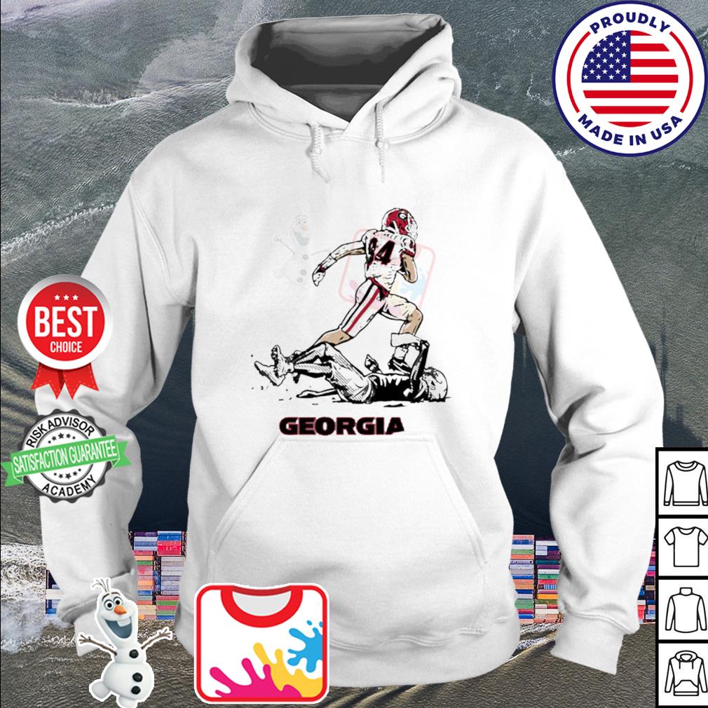 Georgia Football Ladd McConkey Superstar Pose Tee Shirt Hoodie