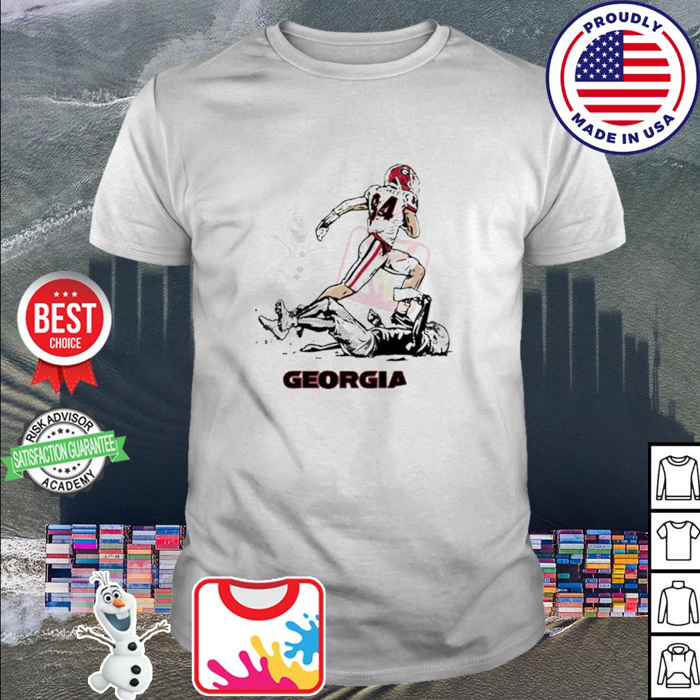 Georgia Football Ladd McConkey Superstar Pose Shirt - ReviewsTees