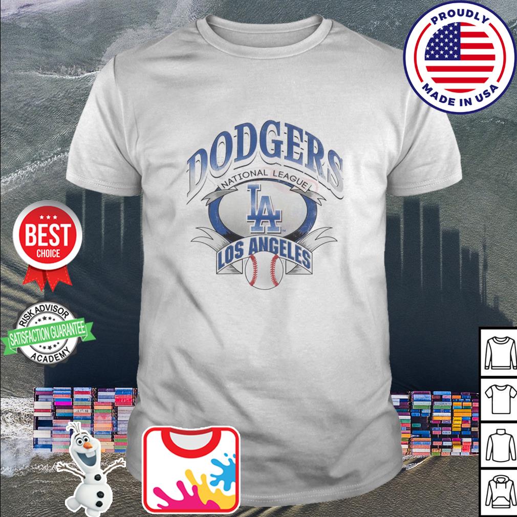 Los Angeles Dodgers Majestic Mlb National League Banner Vintage T Shirt