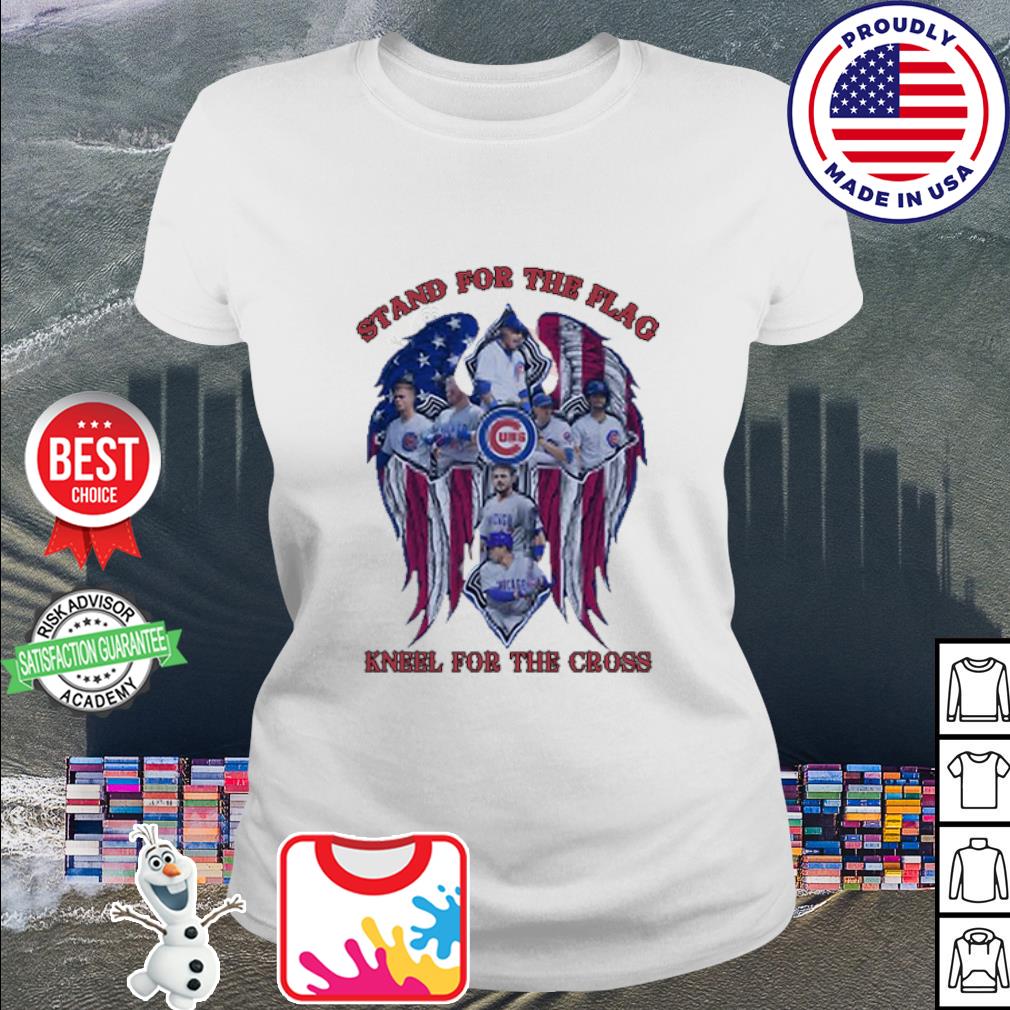Stand For The Flag Kneel For The Cross Chicago Cubs Angel Wings T-Shirt -  TeeNavi