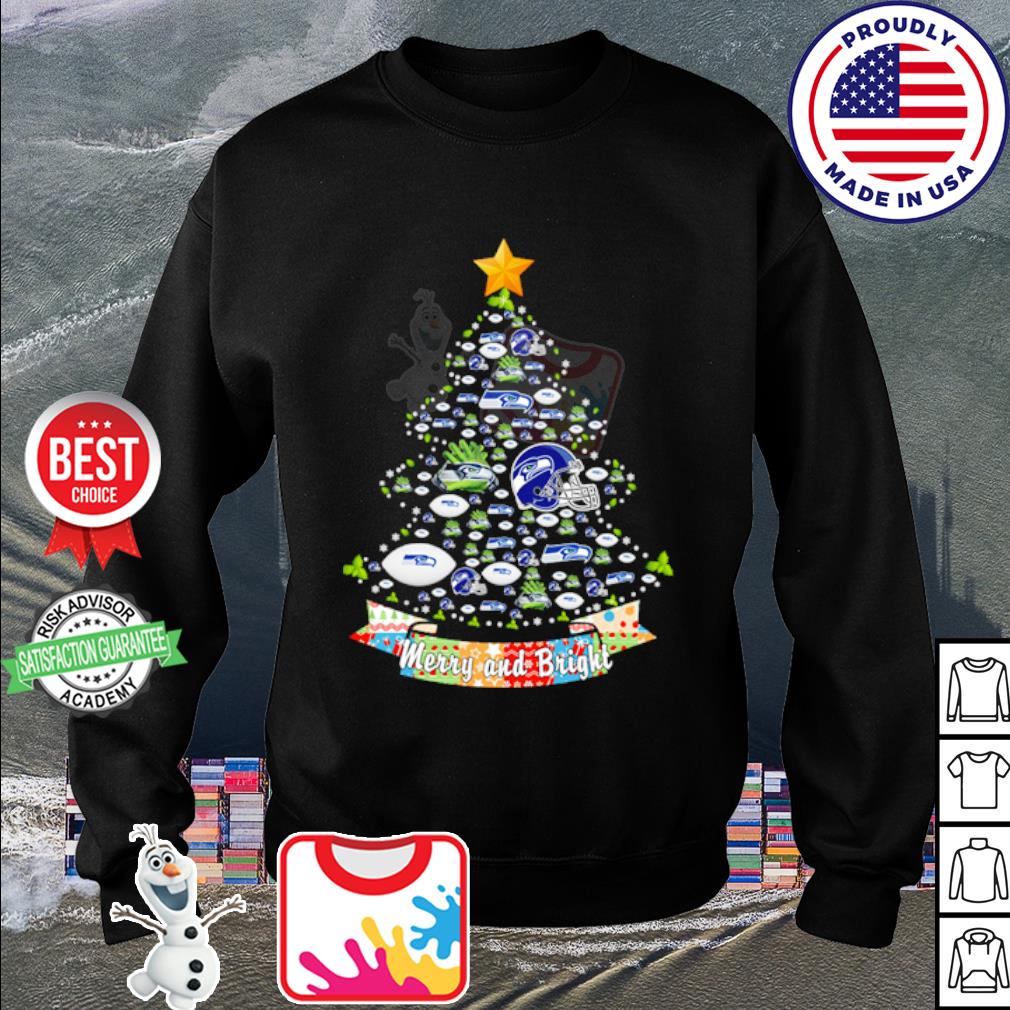 Merry And Bright Seattle Seahawks NFL Christmas Tree 2022 Shirt, hoodie,  sweater, long sleeve and tank top