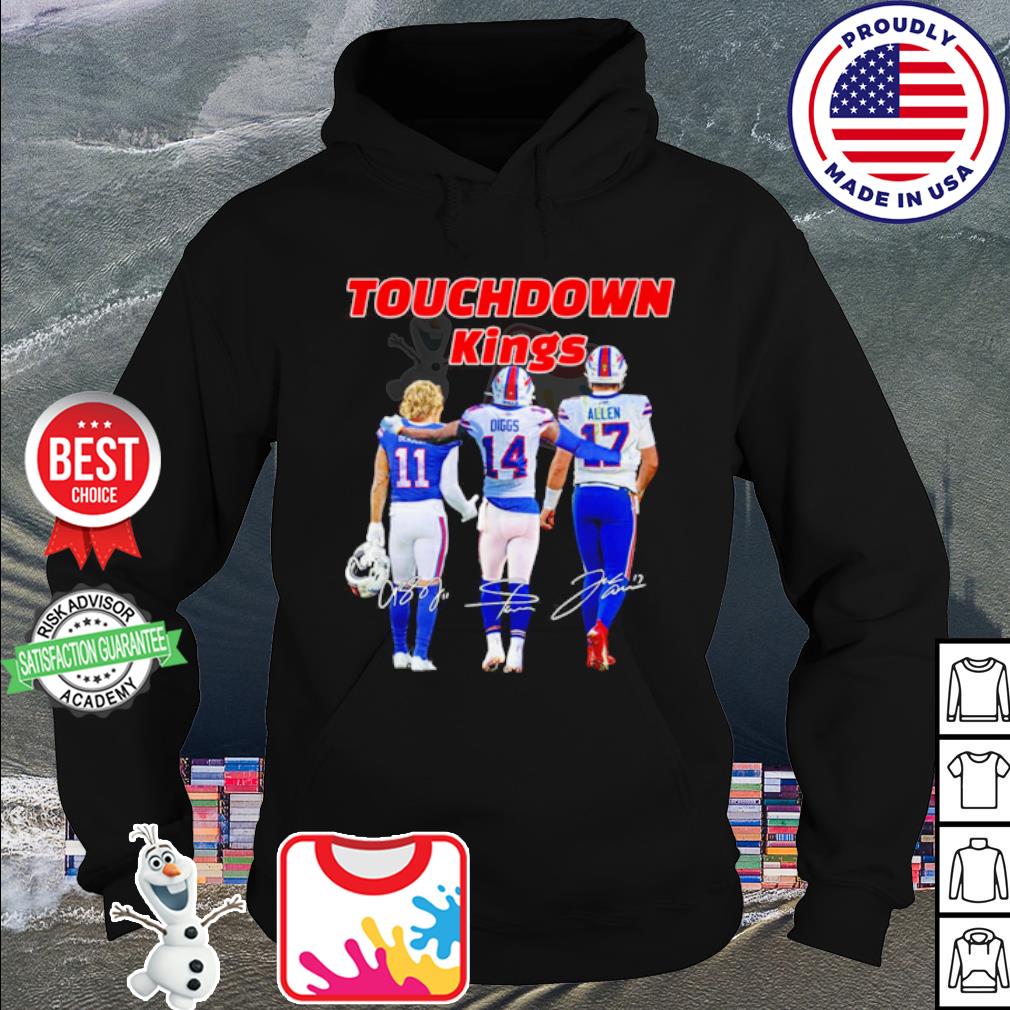 Buffalo bills touchdown kings cole beasley 11 stefon diggs 14 josh allen 17  signatures shirt - Kingteeshop