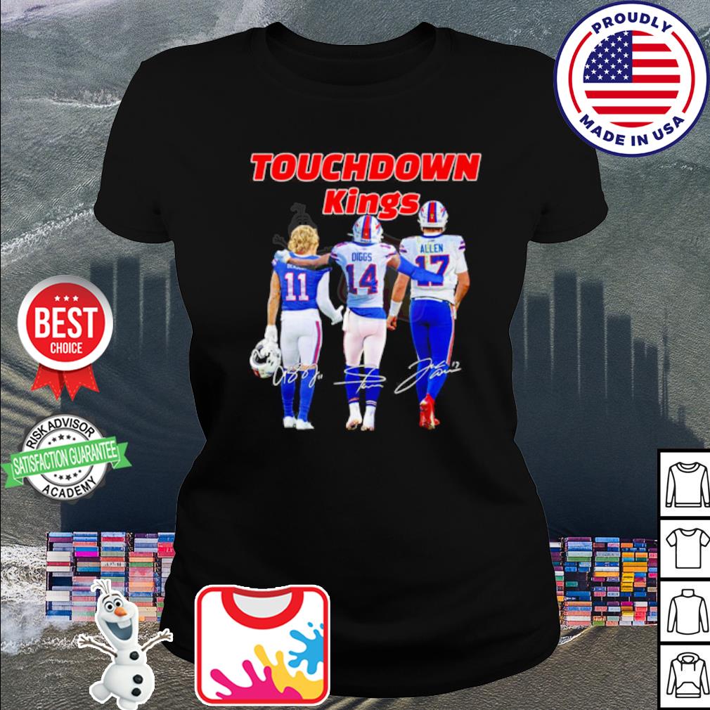 Buffalo bills touchdown kings cole beasley 11 stefon diggs 14 josh allen 17  signatures shirt - Kingteeshop