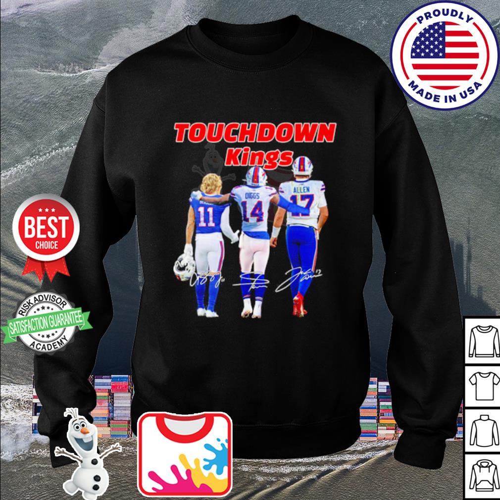 Buffalo bills touchdown kings cole beasley 11 stefon diggs 14 josh allen 17  signatures shirt - Kingteeshop