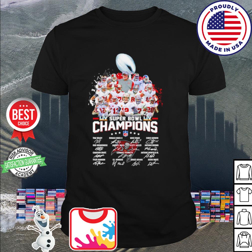 Tampa Bay Buccaneers super bowl champions 2021 signatures t-shirt -  Bouncetees